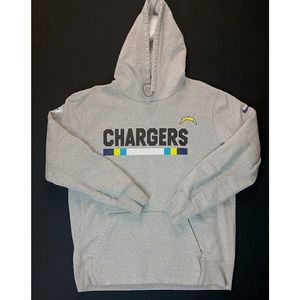 Chargers Nike Hoodie Sweatshirt Gray NFL Training Equipment Size Large